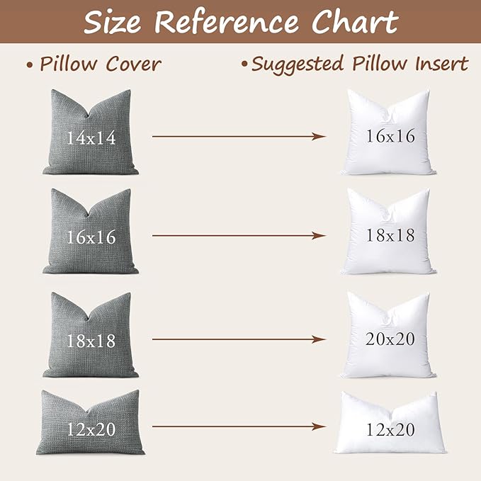 Artscope Synthetic Down Pillow Insert, 18x18 Down Alternative Throw Pillow - Image 2