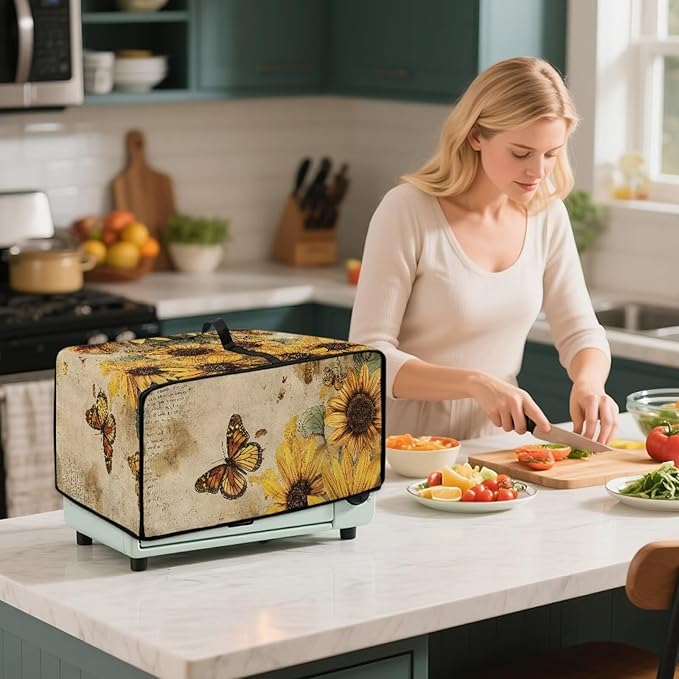 Microwave Oven Dust Cover Dust-Proof Sturdy Microwave Oven Cloth Cover - Image 4