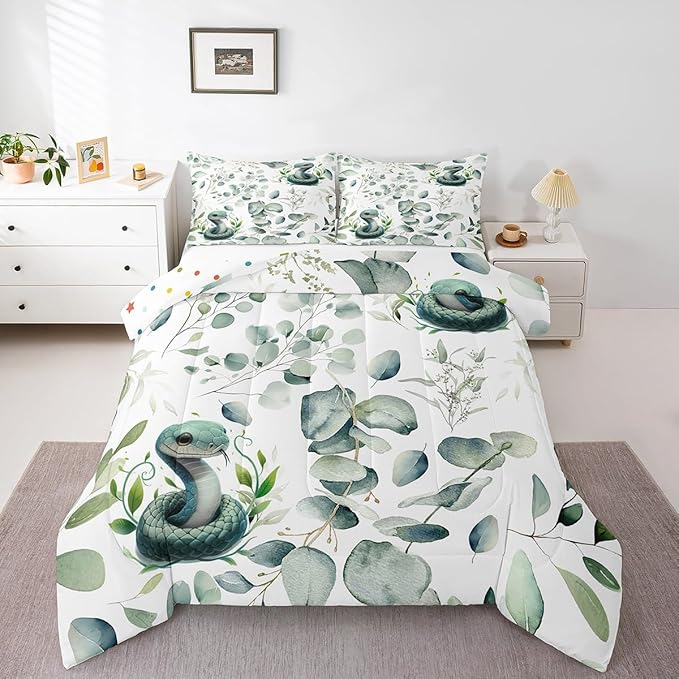 Erosebridal Cute Snake King Comforter Set by Erosebridal