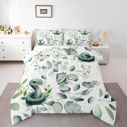 Erosebridal Cute Snake Full Size Comforter Set by Erosebridal