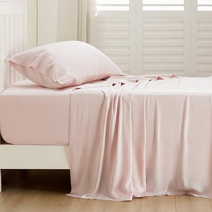 Bedsure Cooling Sheets Twin, Rayon Derived from Bamboo, Breathable & Soft Twin - Image 5