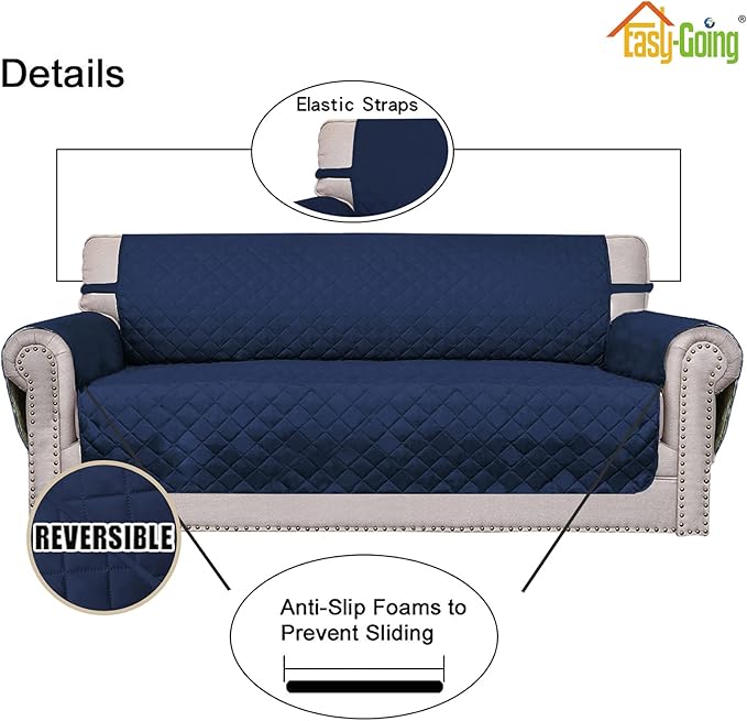 Easy-Going Oversized Chair Sofa Slipcover Reversible Sofa Cover Water Resistant - Image 3