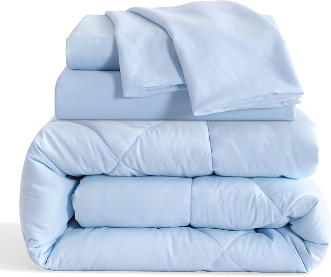 NTBAY Twin Comforter Set with Sheets, 5 Pieces Soft and Breathable Bedding Set - Image 2