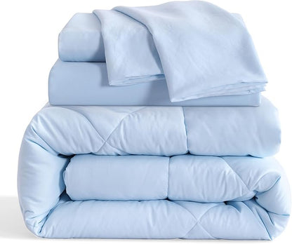 NTBAY Twin Comforter Set with Sheets, 5 Pieces Soft and Breathable Bedding Set - Image 2