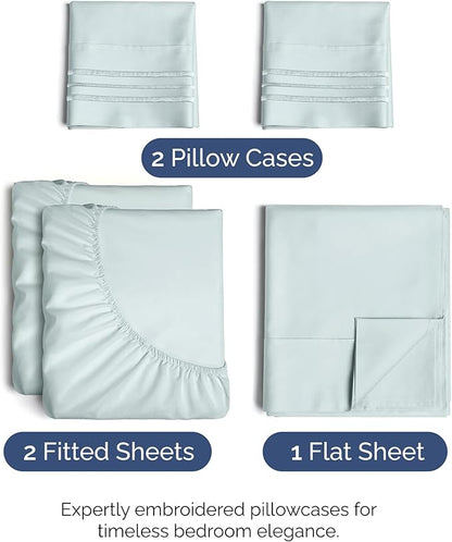Split King Size 5 Piece Sheet Set - Image 2