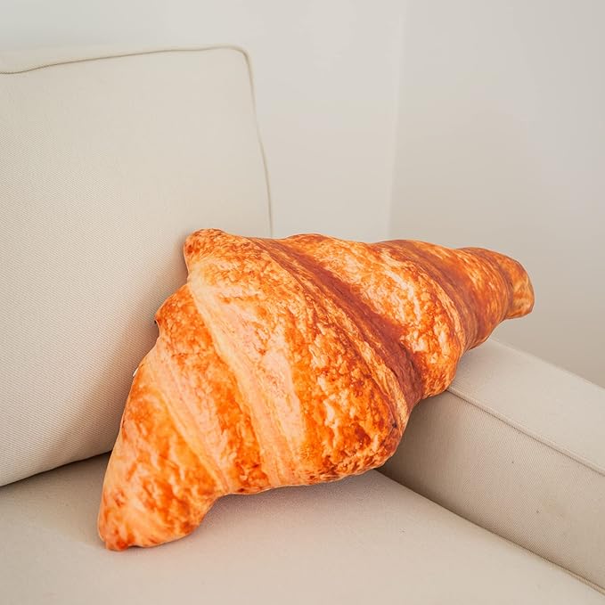 23" 3D Flaky Croissant Throw Pillow - Image 3