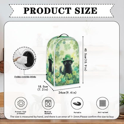 Talayituse Cat Shamrock Print Blender Dust Cover, Fingerprint Protection Cover - Image 6