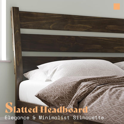 amerlife king size platform bed with reclining headboard, side view