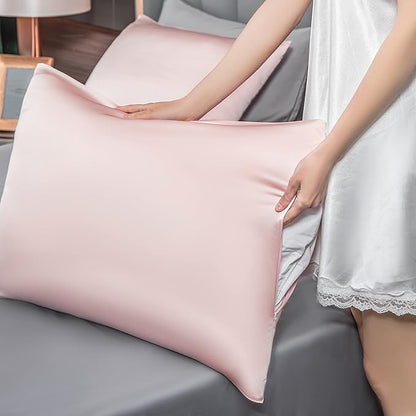 Mulberry Silk Pillowcase for Hair and Skin, Standard Size Cooling Silk Pillow - Image 6