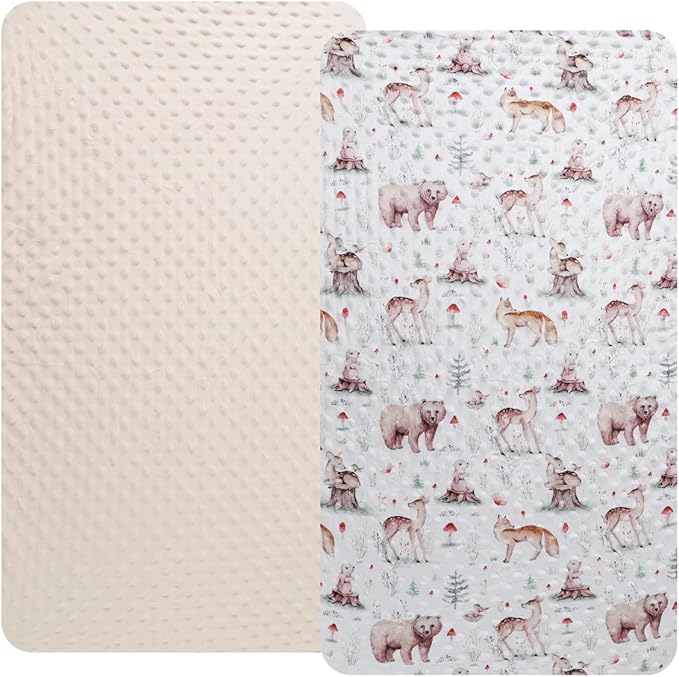 Dot Bassinet Sheet Set 2 Pack Stretch Fitted Bedside Sleeper Bassinet Sheets by Bilokonda