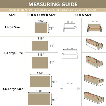 MYSKY HOME Couch Cover 3 Cushion Sofa - Image 7