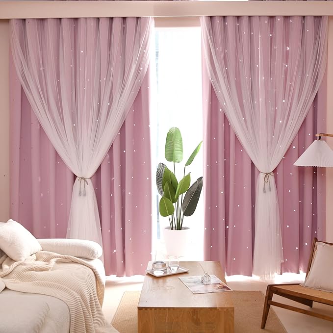Kinryb Princess Curtains for Girls Bedroom by Kinryb