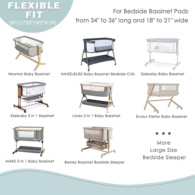 3 Pack Soft Bassinet Sheets - Image 5