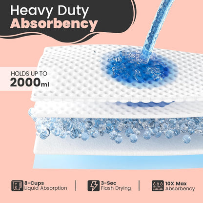 mkiss bed pads with adhesive strip 30"x36", thick showing dimensions