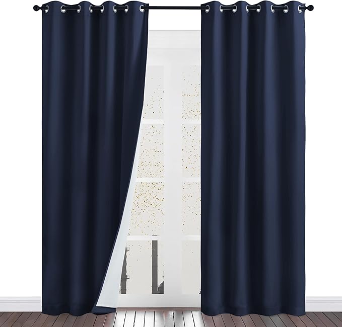 NICETOWN Thermal Insulated 100% Blackout Curtains, Dust Isolate Noise Reducing by NICETOWN