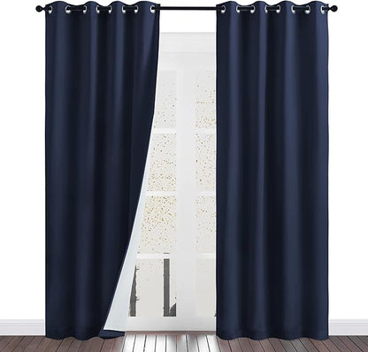 NICETOWN Thermal Insulated 100% Blackout Curtains, Dust Isolate Noise Reducing by NICETOWN
