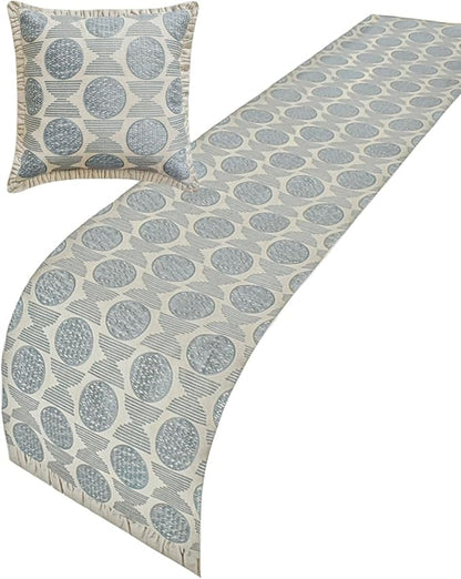 The HomeCentric King/Queen/Twin Blue Decorative Bed Runner Full 68"x18" Bed - Image 5