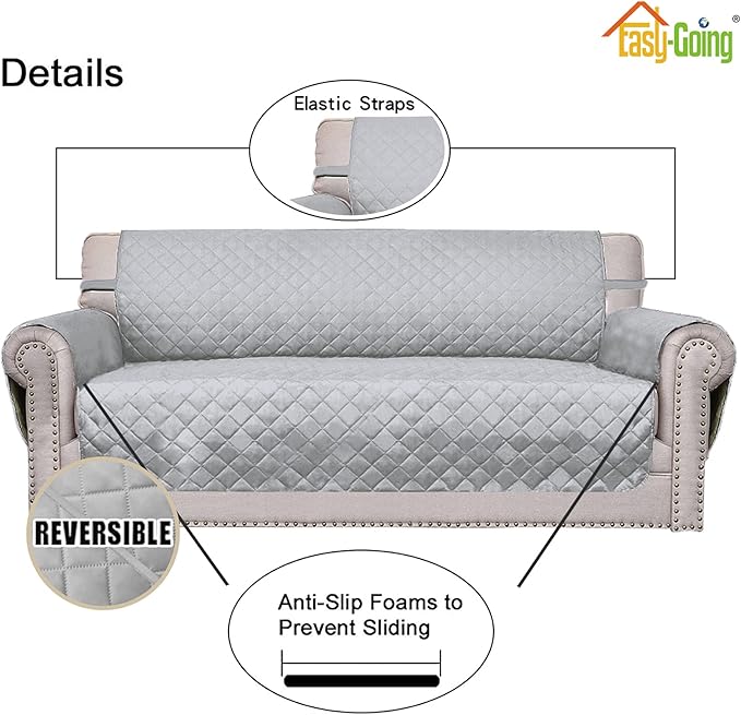 Easy-Going Oversized Chair Sofa Slipcover Reversible Sofa Cover Water Resistant - Image 3