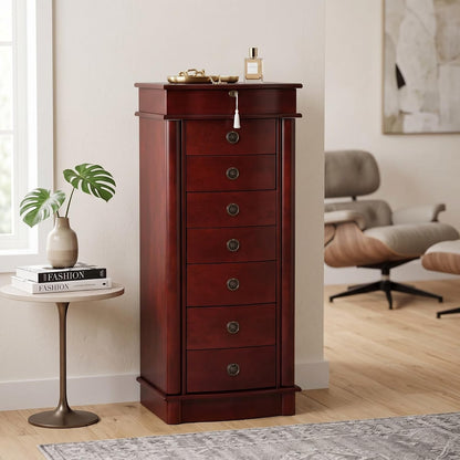 hives and honey noel standing jewelry armoire cabinet shown in use