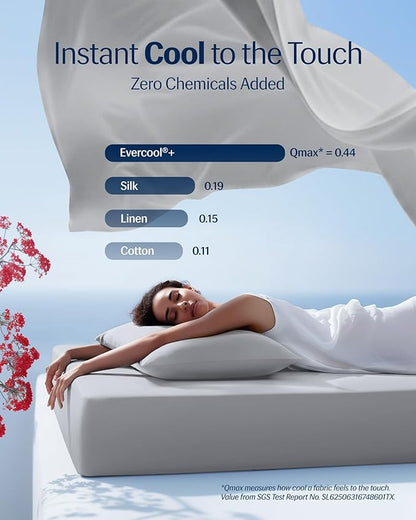 REST® Evercool®+ Starter Sheet Set, Light Gray, Breathable Bed Sheet - Image 3