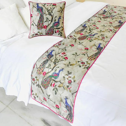 The HomeCentric King/Queen/Twin Pink & Purple Decorative King 90"x18" Bed Runner by TheHomeCentric