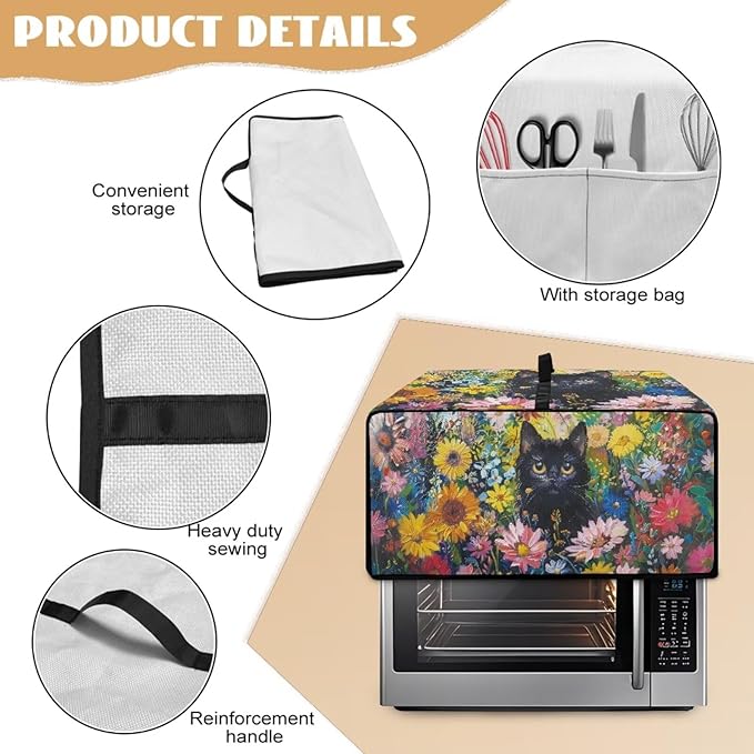Microwave Oven Dust Cover Heavy Duty Microwave Oven Cover Waterproof Dust-Proof - Image 6