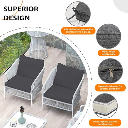 Sundale Outdoor Olefin Deep Seat Cushion, Patio Chair Cushion and Pillow - Image 4