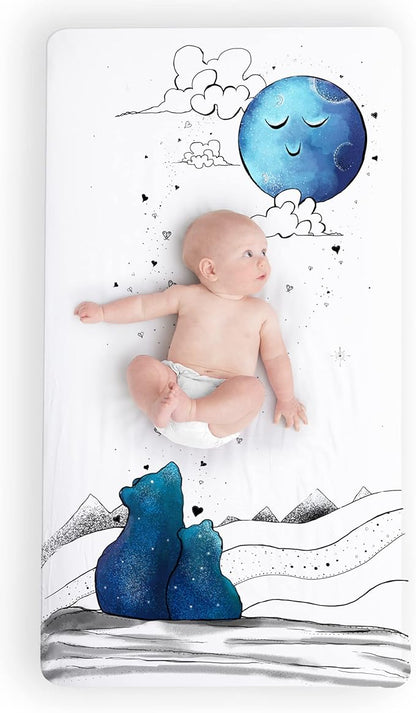 JumpOff Jo - Fitted Crib Sheet, Super Soft 100% Cotton Sheet by JumpOffJo