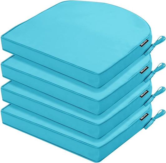 Outdoor Chair Cushions Set of 4 Waterproof Patio Chair Cushions by COMCAVER