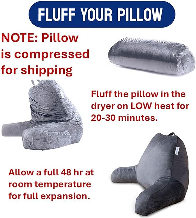 ComfortSpa Reading Pillow for Kids Teens Adult, Back Rest Pillow - Image 3