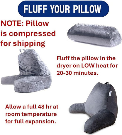 ComfortSpa Reading Pillow for Kids Teens Adult, Back Rest Pillow - Image 3