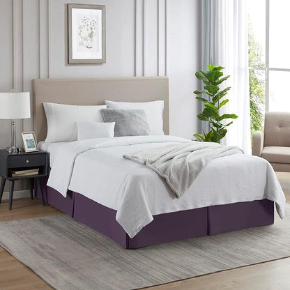 Nestl Dark Purple Twin Bed Skirt - Image 4