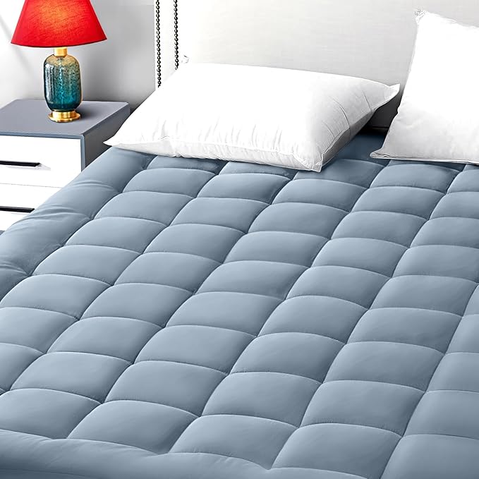 EASELAND Queen Size Mattress Pad Pillow Top Mattress Cover Quilted Fitted by EASELAND
