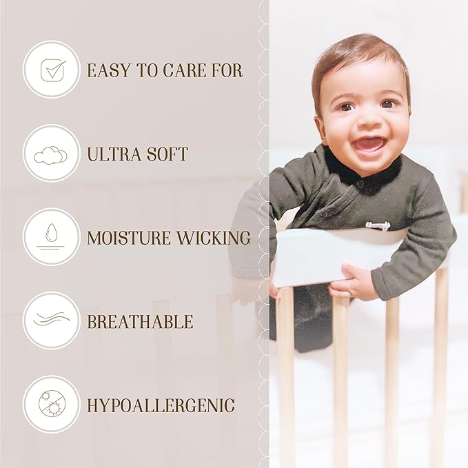 Bella Coterie Luxury Bamboo Viscose Crib Sheet | Organically Grown | Ultra Soft - Image 4