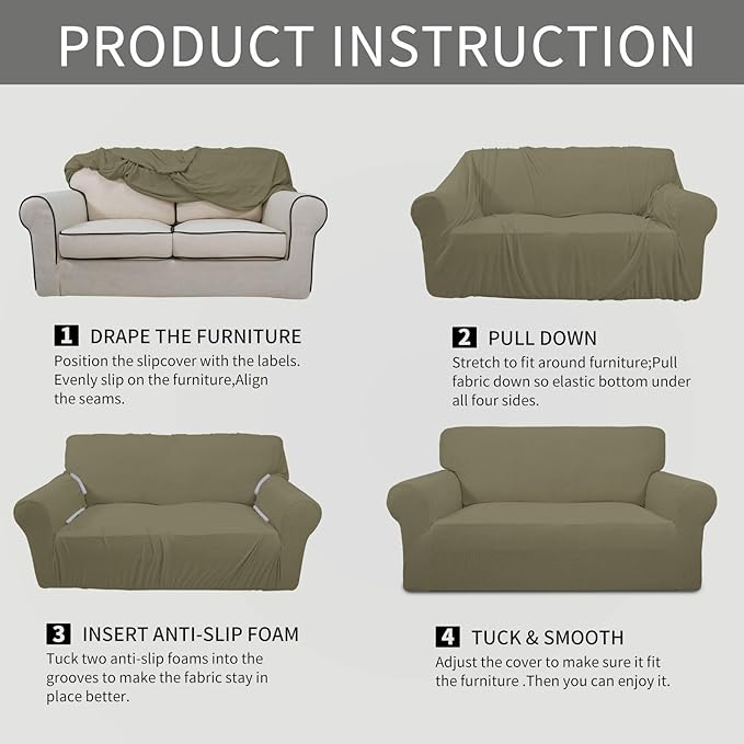 Easy-Going Stretch Oversized Sofa Slipcover 1-Piece Sofa Cover Furniture - Image 5