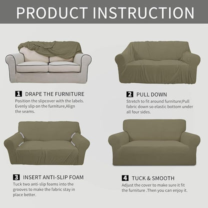 Easy-Going Stretch Oversized Sofa Slipcover 1-Piece Sofa Cover Furniture - Image 5