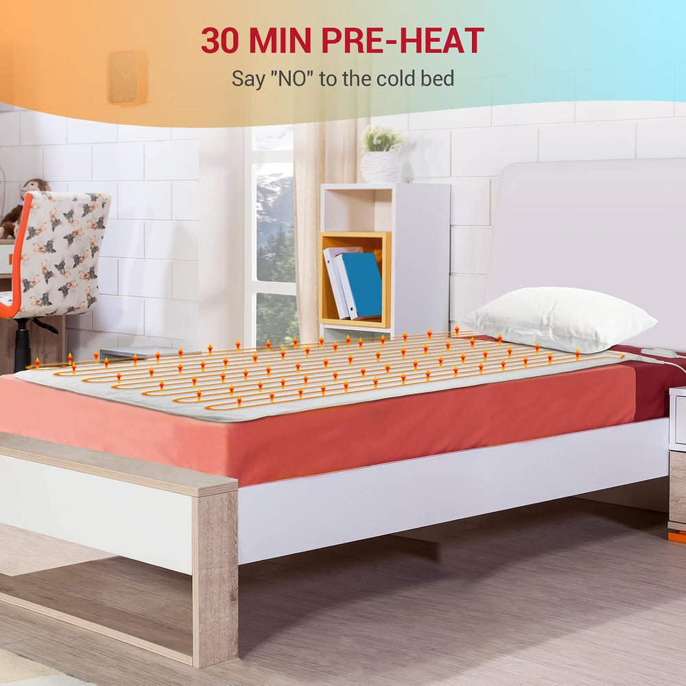 Comfytemp Heated Mattress Pad Mini Twin Size 31" x 55", Single Cont...