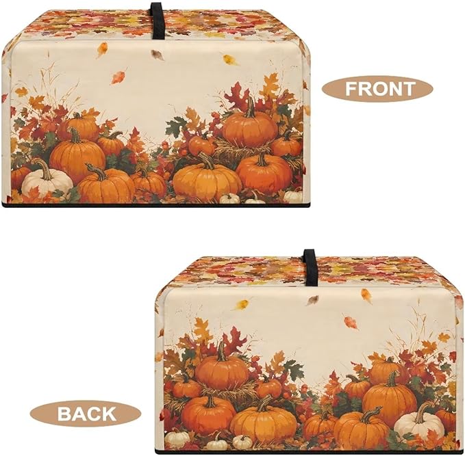 Microwave Oven Dust Cover, Thanksgiving Pumpkin Polyester Dust Cover - Image 5