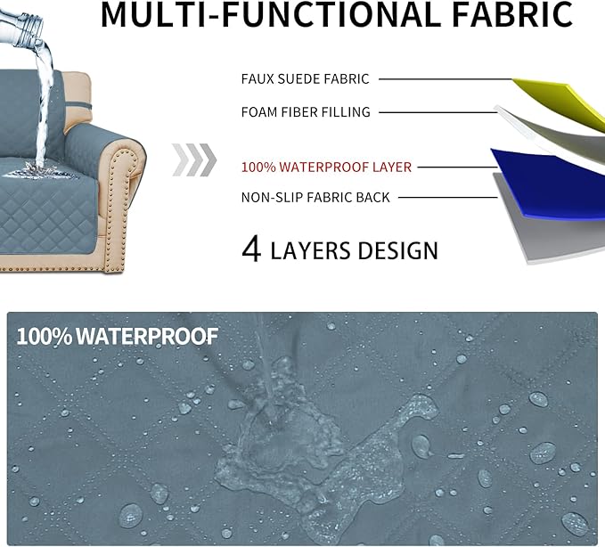 Easy-Going Waterproof Oversized Loveseat Covers Leakproof Couch Cover - Image 3