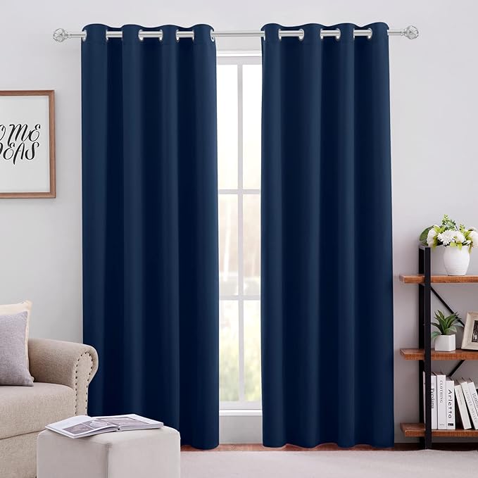 HOMEIDEAS Dark Navy Blackout Curtains by HOMEIDEAS