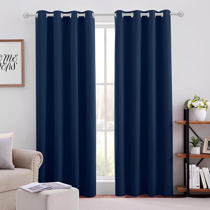 HOMEIDEAS Dark Navy Blackout Curtains by HOMEIDEAS