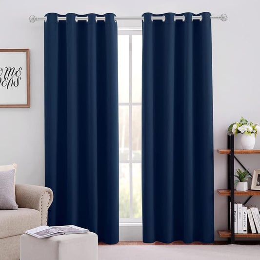 HOMEIDEAS Dark Navy Blackout Curtains by HOMEIDEAS