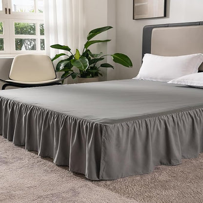 TSUTOMI Queen Size Grey Bed Skirt - Image 6