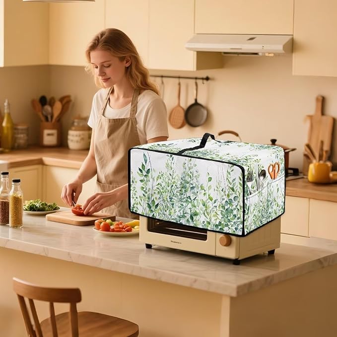 Toaster Oven Dust Cover with Storage Pockets, Dust-Proof Kitchen Appliance - Image 3