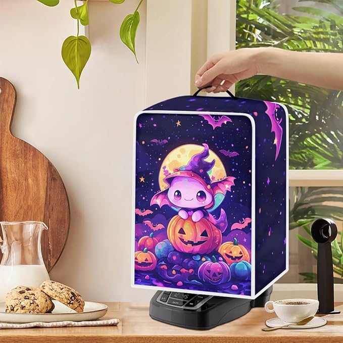 Coffee Maker Covers for Kitchen Counter Halloween Axolotl Coffee Machine Dust - Image 4