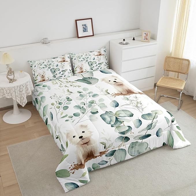 Erosebridal Cute Dog King Comforter Set - Image 4