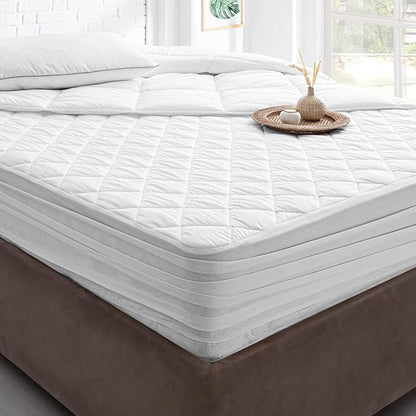 YATAS BEDDING Perle Quilted Fitted Mattress Protector, Machine Washable and - Image 4