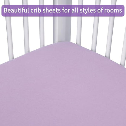 Crib Sheets for Boys Girls, 100% Cotton Fitted Crib Sheet 2 Pack for Standard - Image 6