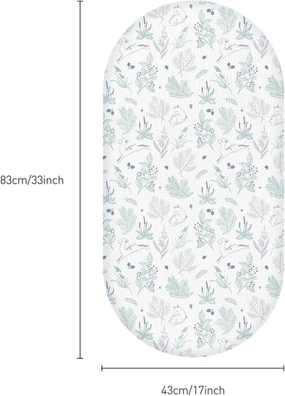 Muslin Bassinet Fitted Sheets, 2 Pack - Image 5