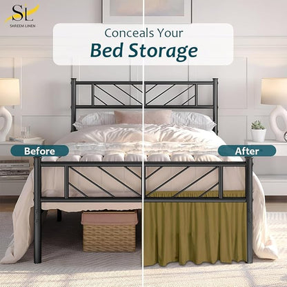 Shreem Linen Ruffled Bed Skirt - Image 8